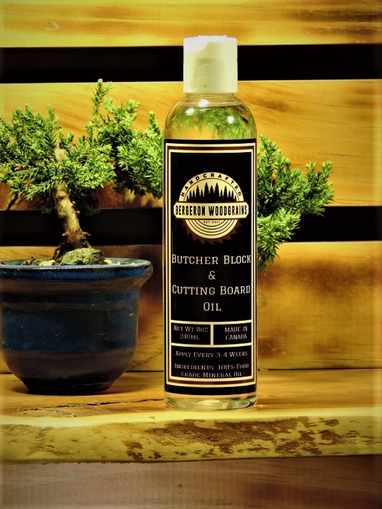 Bergeron Woodgrains Butcher Block And Cutting Board Oil 8oz bottle