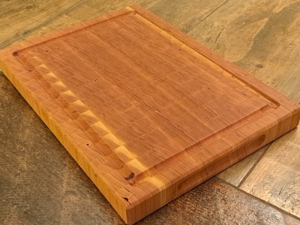 Cherry End Grain Cutting Board | Wood End Grain Cutting Board | Butcher Block | Chop Board and Serving Board | Bergeron Woodgrains | Canadian Made