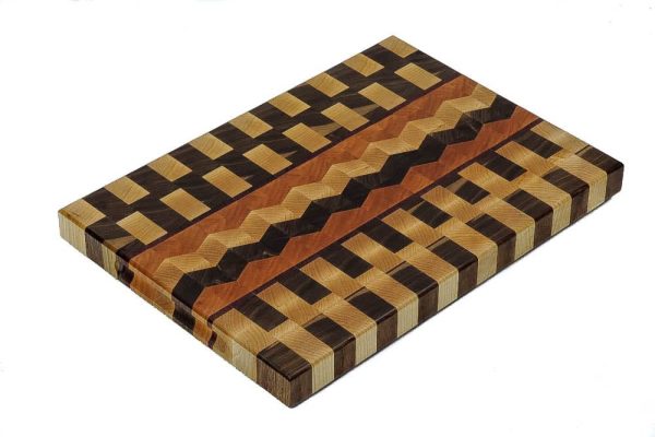 Chevron Basket Weave End Grain Cutting Board | Custom End Grain Cutting Board | Butcher Block | Chopping Board | Charcuterie Board | Bread Board | Bergeron Woodgrains