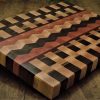 Chevron Basket Weave End Grain Cutting Board | Custom End Grain Cutting Board, Wooden Kitchen Board, Butcher Board and Cutting Block | Bergeron Woodgrains | Handcrafted in Canada