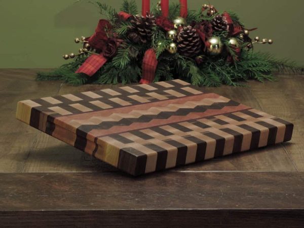 Chevron Basket Weave End Grain Cutting Board | Wood End Grain Cutting Board | Butcher Block | Chop Board and Serving Board | Bergeron Woodgrains | Canadian Made