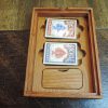 Dice Baseball & Frustration Rummy Dual Wood Board Games With Storage