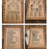 Handcrafted wooden board game featuring a Rummy 500 and Dice Poker scorecard displaying pegs, Bicycle playing cards, Dice and Bingo Chips in play. Canadian made by Bergeron Woodgrains