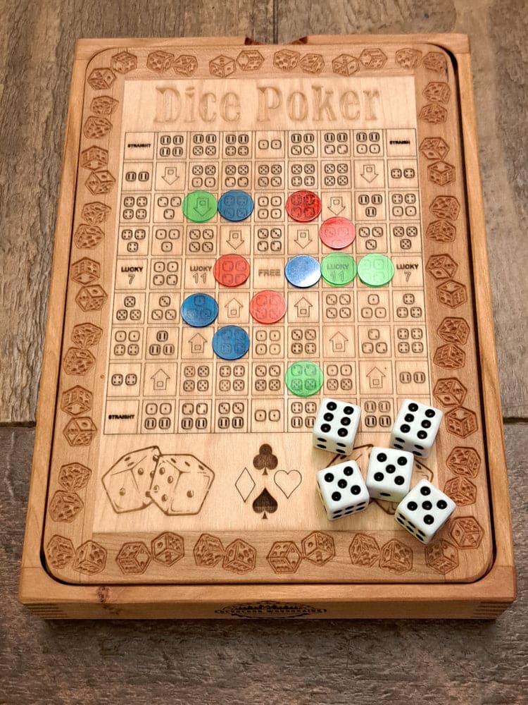 dice poker board