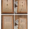 Handcrafted wooden board game featuring Euchre and Gin Rummy scorecards with storage box displaying pegs and Bicycle playing cards in play. Made by Bergeron Woodgrains