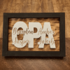 Custom wood family children/grandchildren engraved sign with black border and white parent/grandparent backing. Made in Canada by Bergeron Woodgrains