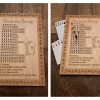 Handcrafted wooden board game featuring Euchre and scorecard displaying pegs and Bicycle playing cards in play. Made by Bergeron Woodgrains