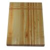 Maple edge grain cutting board with cherry stripes along the long and short edge. Canadian made by Bergeron Woodgrains