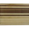 Maple and walnut striped edge grain cutting board with juice groove. Canadian made by Bergeron Woodgrains