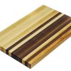 Maple and walnut striped edge grain cutting board. Canadian made by Bergeron Woodgrains