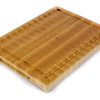 Handcrafted Maple end grain cutting board featuring juice groove and handles. Made in Canada by Bergeron Woodgrains.