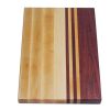 Maple and purple heart edge grain cutting board. Canadian made by Bergeron Woodgrains