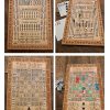 Handcrafted wooden board game featuring a Rummy 500 and Dice Poker scorecard displaying pegs, Bicycle playing cards, Dice and Bingo Chips in play. Canadian made by Bergeron Woodgrains