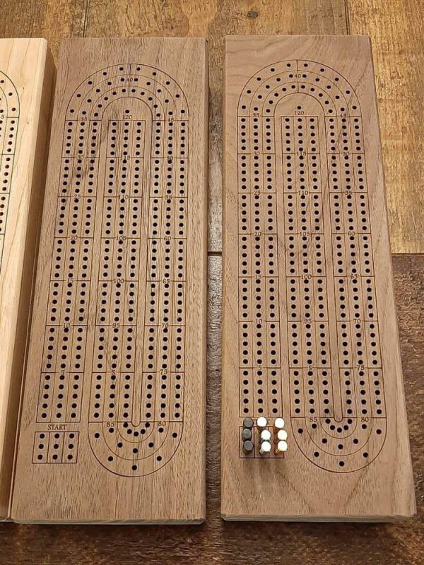 Walnut Wood Cribage Board | Hardwood Crib Board | Cribbage Counter | Crib Score Card | Bergeron Woodgrains