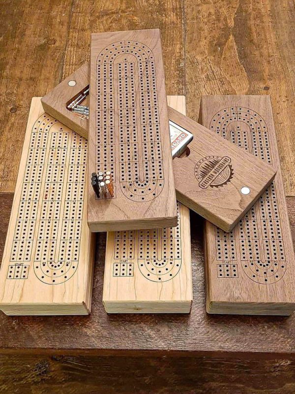 Single Species Cribbage Board | Custom Crib Board | Wood Crib Board | Crib Board With Storage | Bergeron Woodgrains