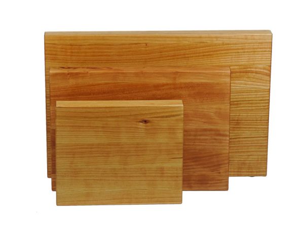 Triple set of Cherry edge grain cutting boards. Made in Canada by Bergeron Woodgrains