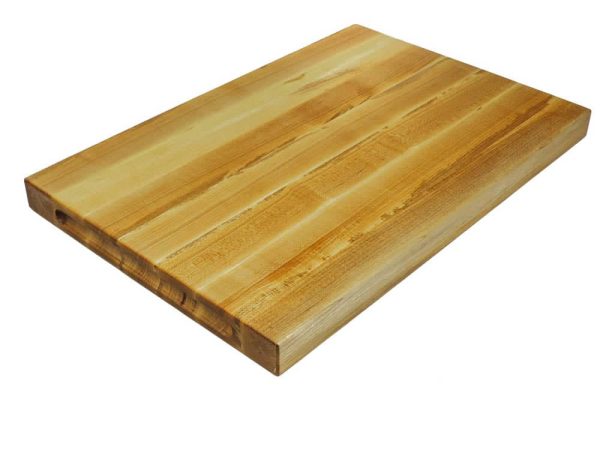 Maple edge grain cutting board with handles. Made in Canada by Bergeron Woodgrains