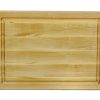 Maple edge grain cutting board with juice groove. Made in Canada by Bergeron Woodgrains