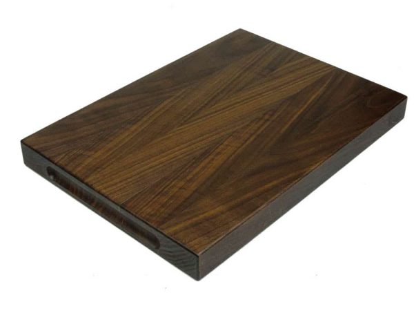 Walnut Edge grain cutting board with handles. Canadian made by Bergeron Woodgrains