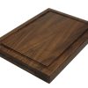 Walnut Edge grain cutting board with juice groove and handles. Canadian Made by Bergeron Woodgrains