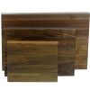 Triple set of pure walnut edge grain cutting boards. Made in Canada by Bergeron Woodgrains