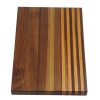 Walnut edge grain cutting board with 4 cherry stripes. Canadian made by Bergeron Woodgrains