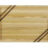 Maple edge grain cutting board with two walnut accent strips along 2 opposing corners. Featuring a juice groove on the face of the cutting board. Made in Canada by Bergeron Woodgrains