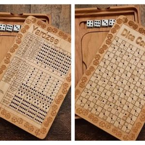 Peg Yardzee & Dice Connect 4 Combo Wood Board Game | Bergeron Woodgrains