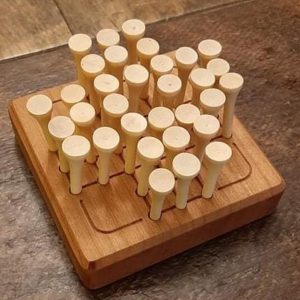 Triangle Peg Game Peg Solitaire Game Wood Peg Board Game -  Portugal