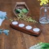 Tapered Tea Light Candle Holder Walnut Bergeron Woodgrains