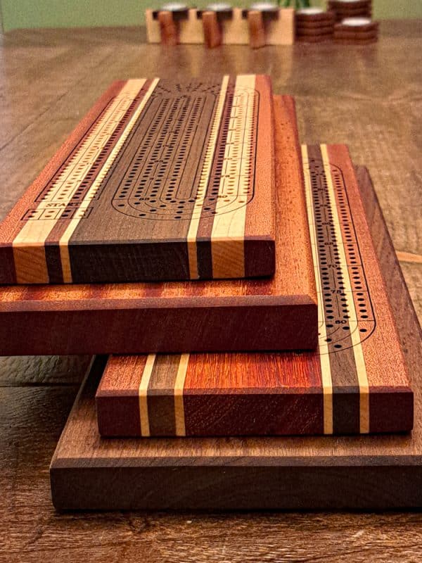 4 Lane 2 Tier Cribbage Boards Bergeron Woodgrains