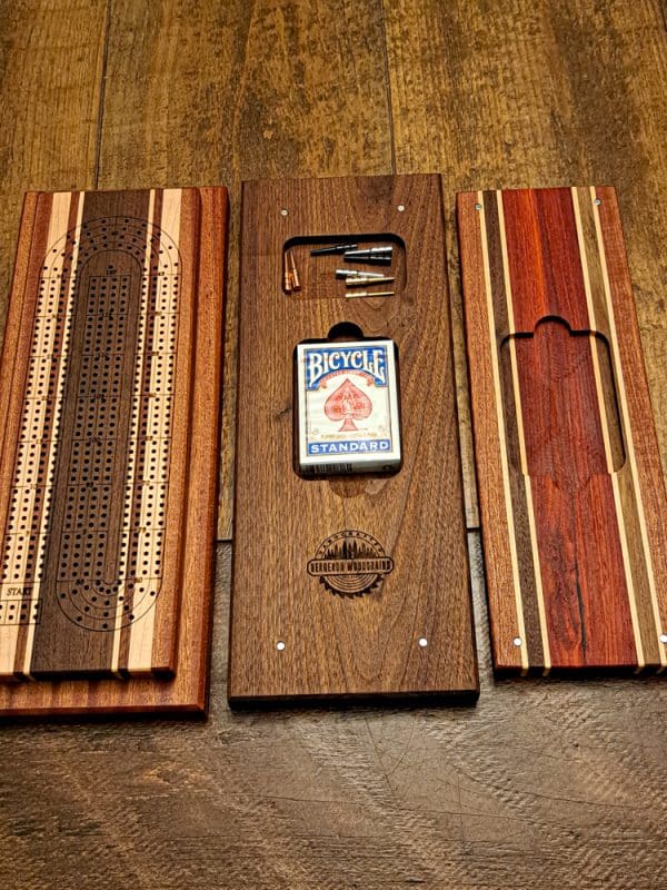 4 Lane 2 Tier Cribbage Boards Inside Top Bergeron Woodgrains